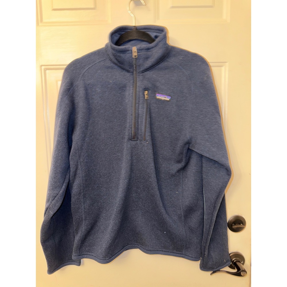 Patagonia Better Sweater 1/4 Zip Pullover Mens Small Navy Blue 25523 Fleece